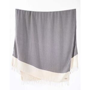 Teema Grey Zion Organic Cotton Turkish Towel Bath Sheet Blanket 70"x38" New